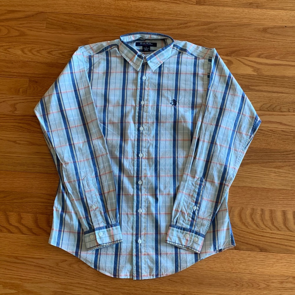 Brooks Brothers Blue Plaid Button-down Shirt